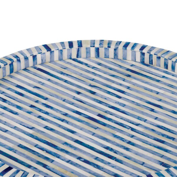 Bone & Indigo Tray Round